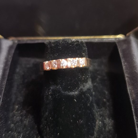 Diamond & 14K Yellow Gold Channel Set Ring .20 TW - Picture 5 of 6